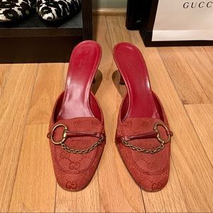 Authentic Red Gucci shoes